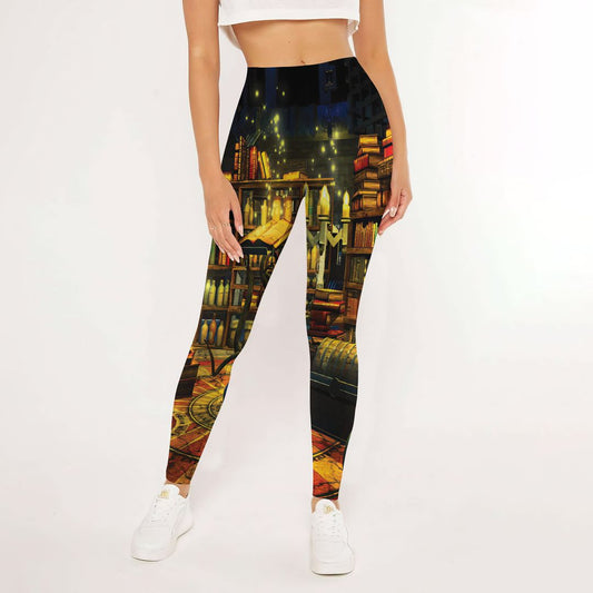 Book Library Leggings | Yoga Pants For Women | Spanx Leggings | Leggings For Women